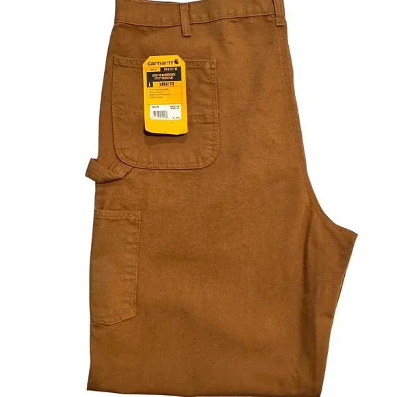 Carhartt Mens 44x36 Brown Duck Canvas Utility Work Pants Loose Fit BN0011-M - Picture 2 of 14